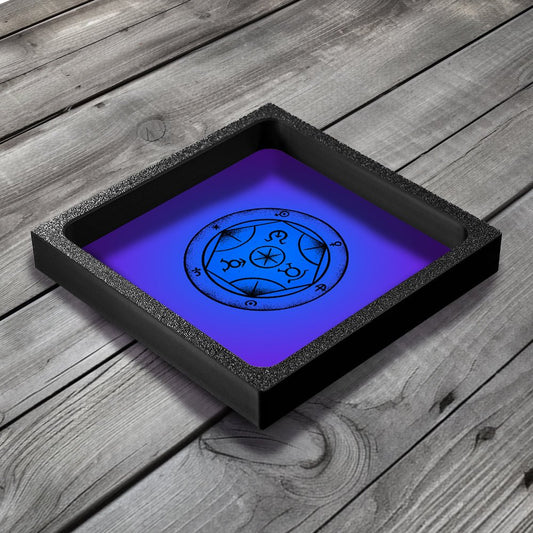 3D Printed Dice Tray - Transmutation Tablet Wizard Board Game Tabletop Gaming Gifts Accessories, RPG D&D Dice