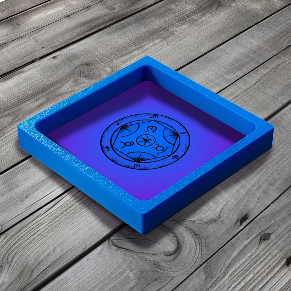 3D Printed Dice Tray - Transmutation Tablet Wizard Board Game Tabletop Gaming Gifts Accessories, RPG D&D Dice