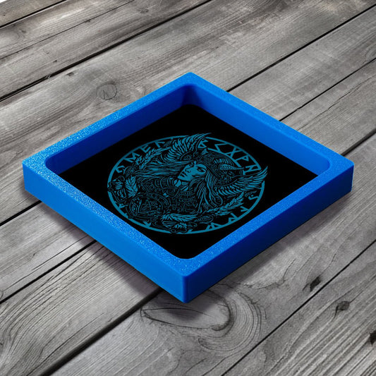 3D Printed Dice Tray - Viking Valkyrie Board Game Tabletop Gaming Gifts Accessories, RPG D&D Dice