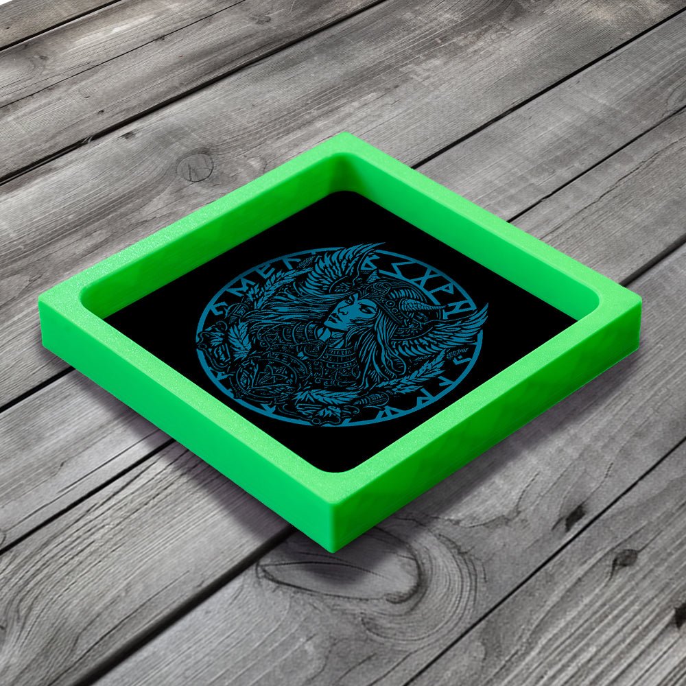 3D Printed Dice Tray - Viking Valkyrie Board Game Tabletop Gaming Gifts Accessories, RPG D&D Dice
