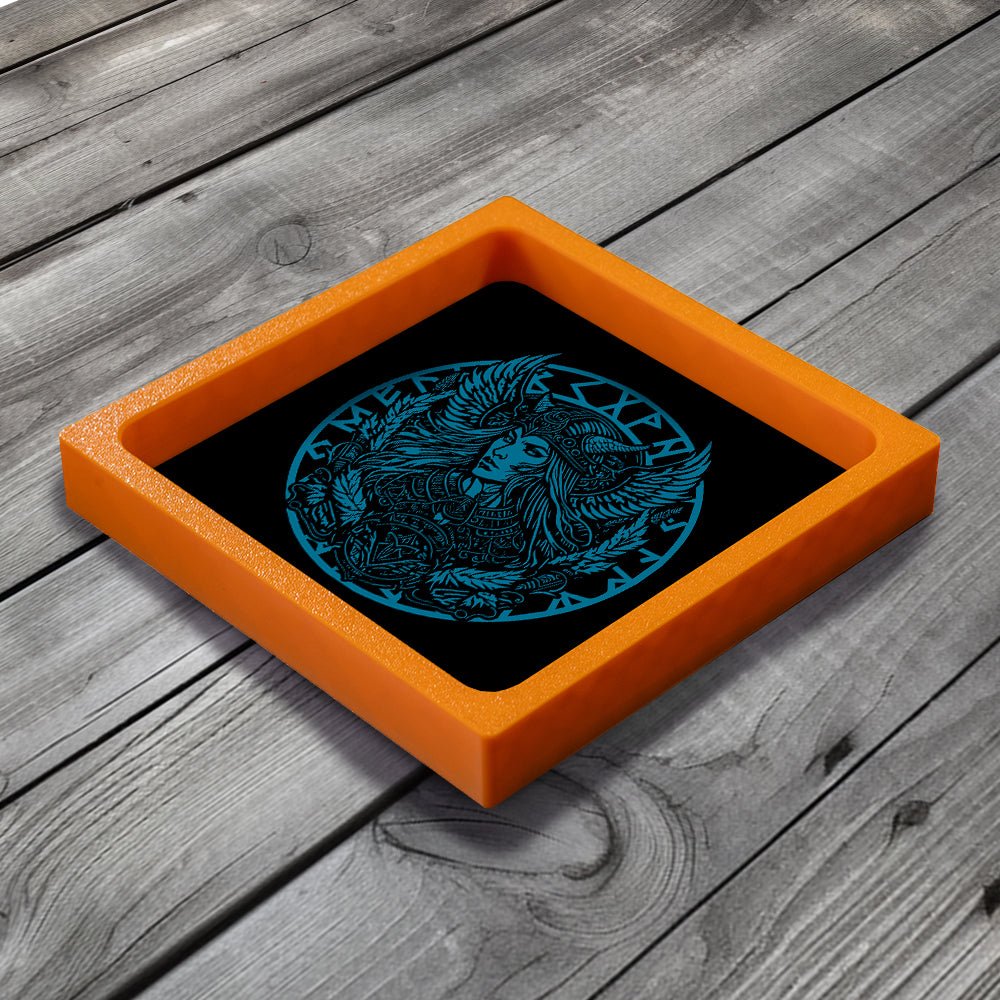 3D Printed Dice Tray - Viking Valkyrie Board Game Tabletop Gaming Gifts Accessories, RPG D&D Dice