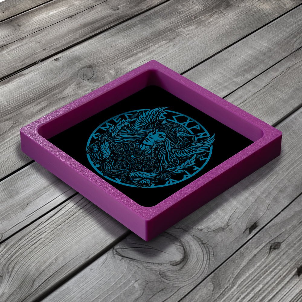 3D Printed Dice Tray - Viking Valkyrie Board Game Tabletop Gaming Gifts Accessories, RPG D&D Dice