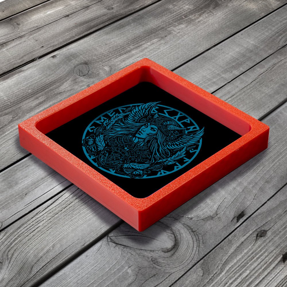 3D Printed Dice Tray - Viking Valkyrie Board Game Tabletop Gaming Gifts Accessories, RPG D&D Dice