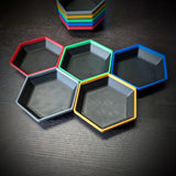 3D Printed - Set of 5 Hexagon Stacking Board Game Token Trays Board Game Tabletop Gaming Gifts Accessories, RPG D&D Dice