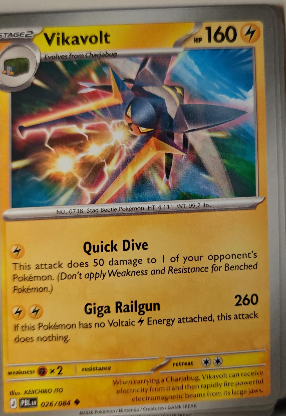 Vikavolt - 026/084 - - PITCH BLACK - Pokemon - Uncommon | AA28-62