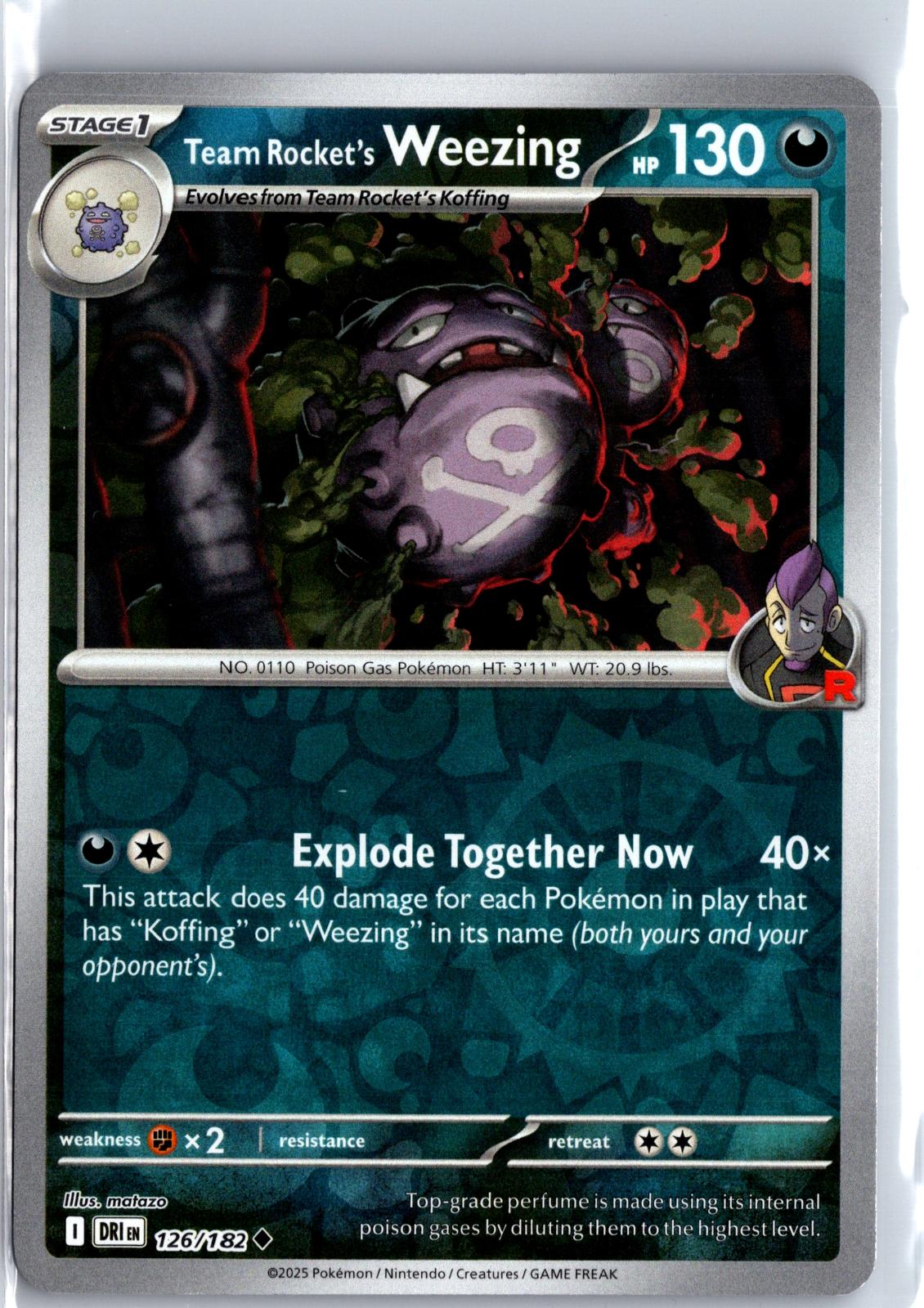 Team Rocket's Weezing - 126/182 - Reverse Holo - DESTINED RIVALS - Pokemon - | AA129-18