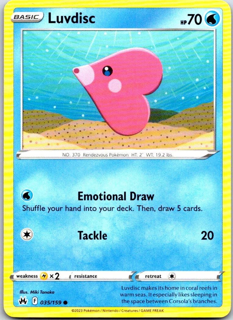 Luvdisc - 035/159 - - CROWN ZENITH - Pokemon - Common | AA101-27