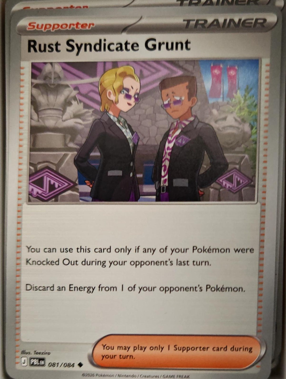 Rust Syndicate Grunt - 081/084 - - PITCH BLACK - Pokemon - Uncommon | AA15-32
