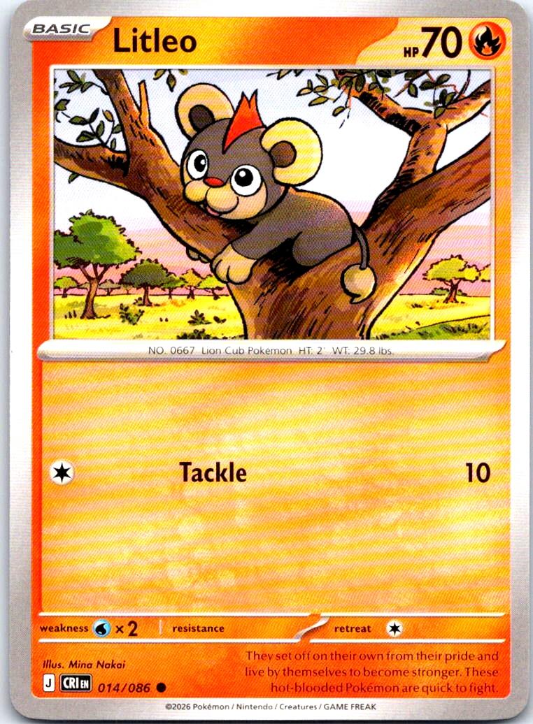 Litleo - 014/086 - - CHAOS RISING - Pokemon - Common | AB18-49