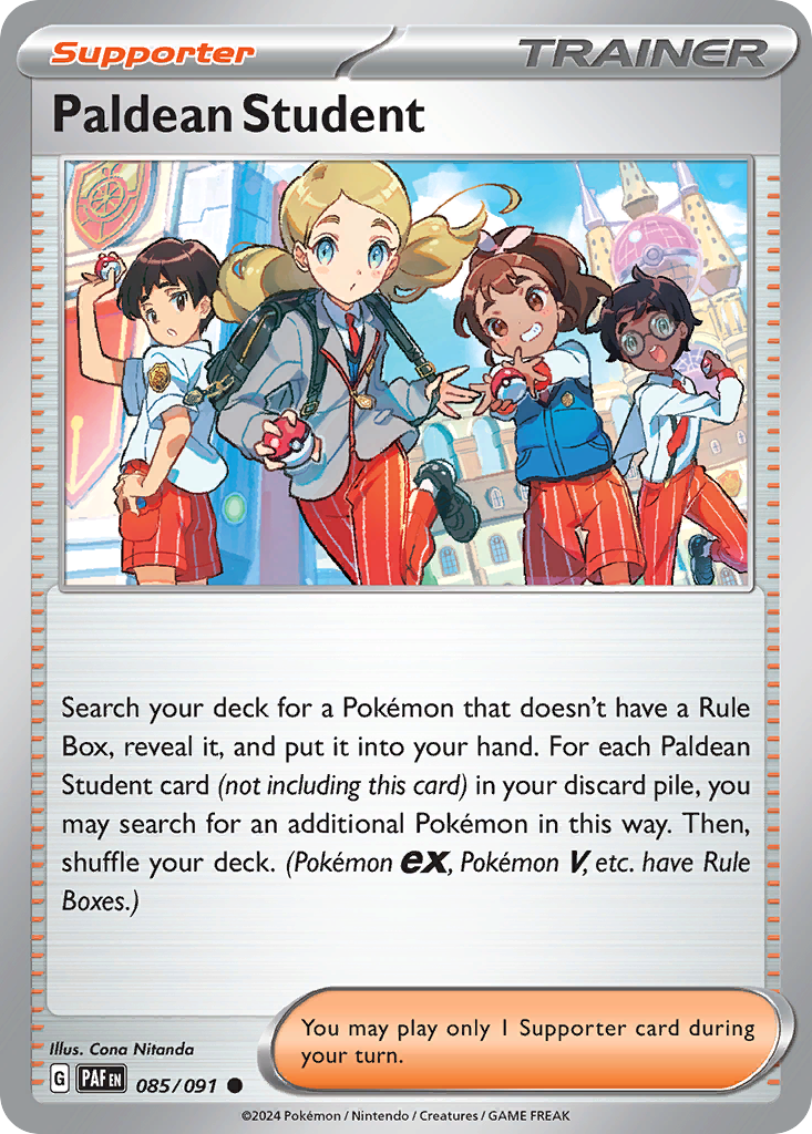 Paldean Student - 085/091 - - PALDEAN FATES - Pokemon - Common | AA40-51