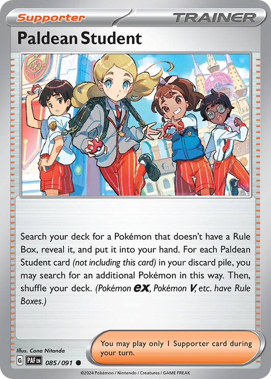 Paldean Student - 085/091 - - PALDEAN FATES - Pokemon - Common | AA40-51