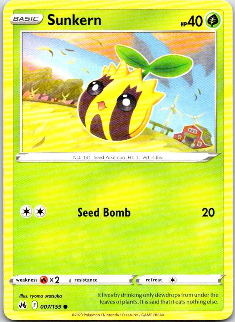 Sunkern - 007/159 - - CROWN ZENITH - Pokemon - Common | AB10-20
