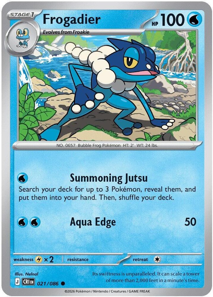 Frogadier - 021/086 - - CHAOS RISING - Pokemon - Common | AA22-78