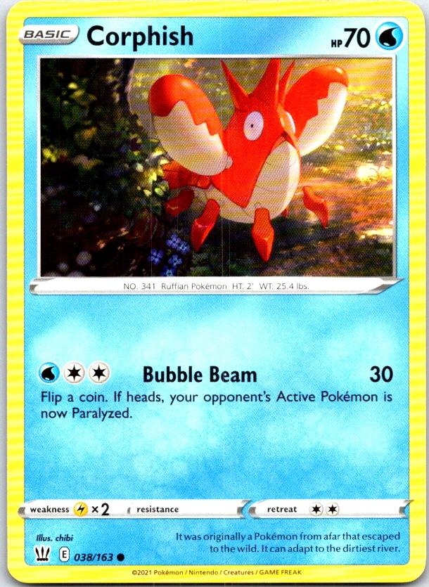 Corphish - 038/163 - - BATTLE STYLES - Pokemon - Common | AB98-2