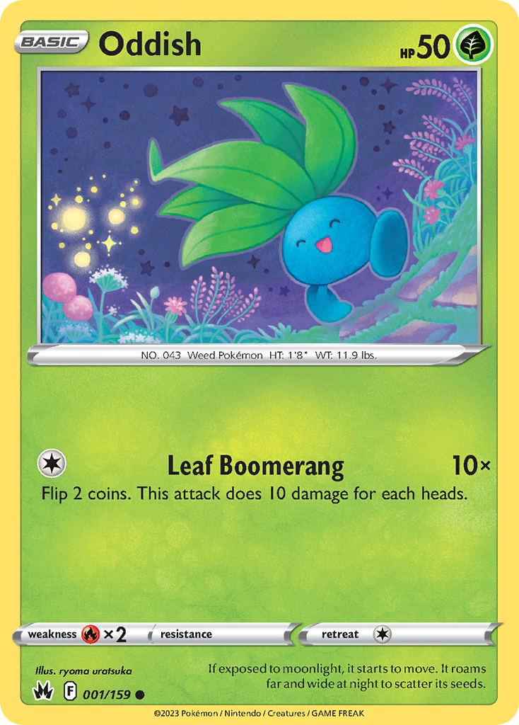 Oddish - 001/159 - - CROWN ZENITH - Pokemon - Common | AA93-2