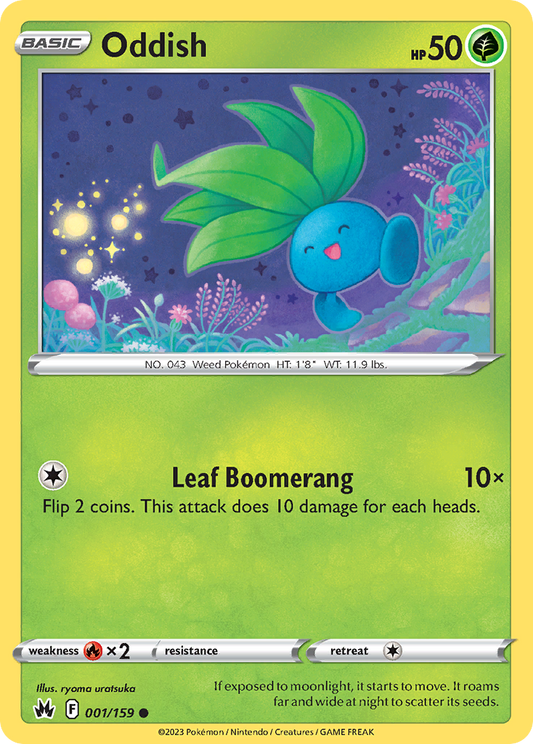 Oddish - 001/159 - - CROWN ZENITH - Pokemon - Common | AA92-49