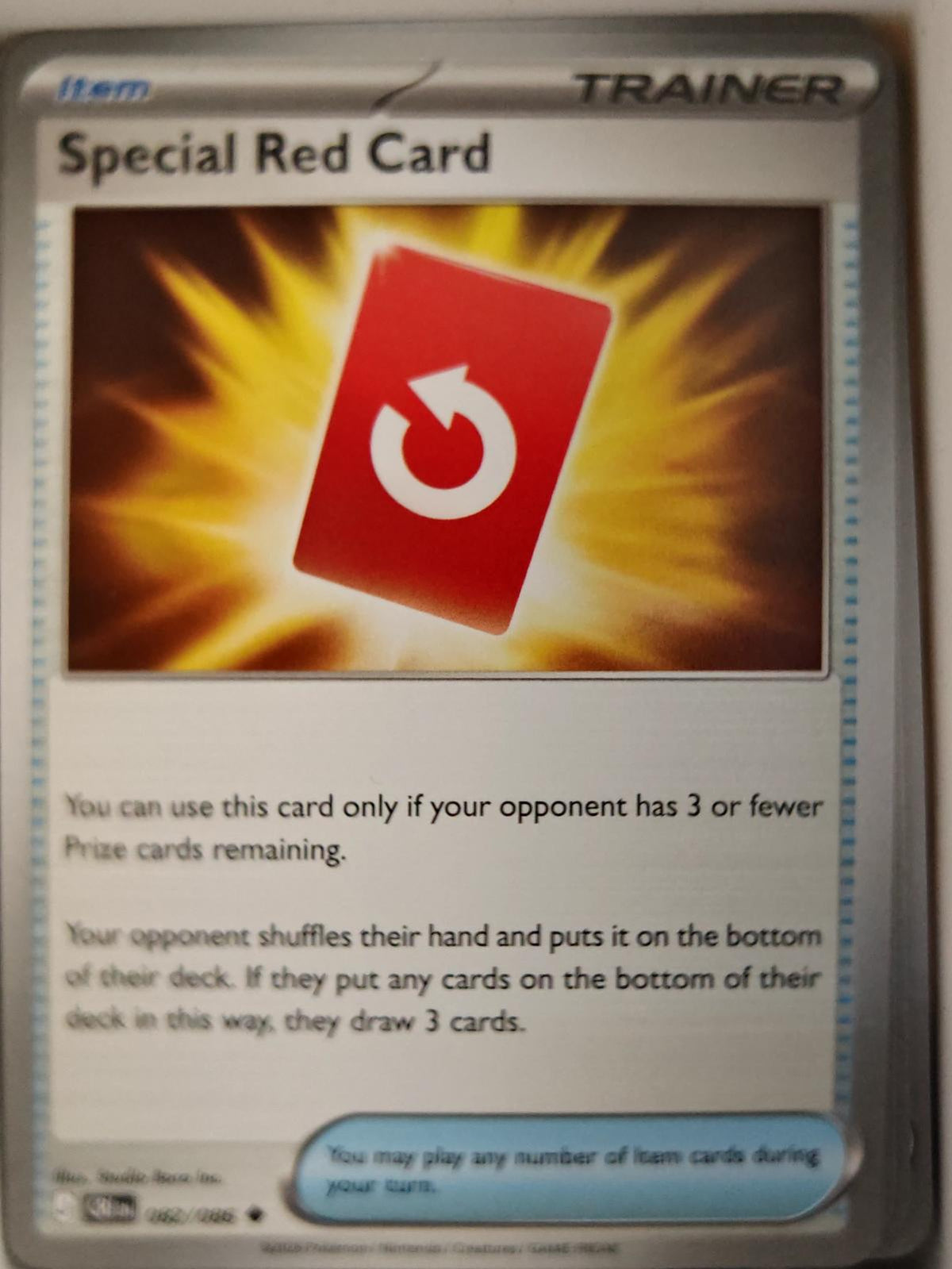 Special Red Card - 082/086 - - CHAOS RISING - Pokemon - Uncommon | AA24-82