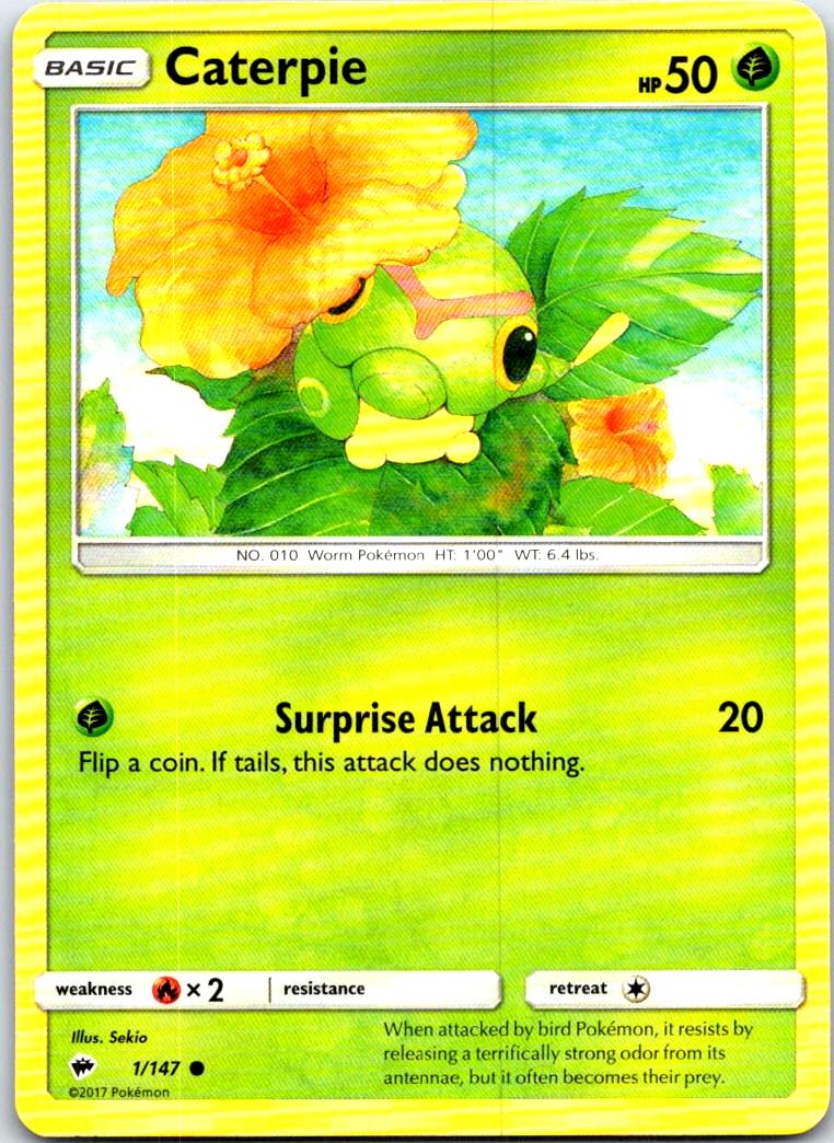 Caterpie - 1/147 - - BURNING SHADOWS - Pokemon - Common | AB95-39