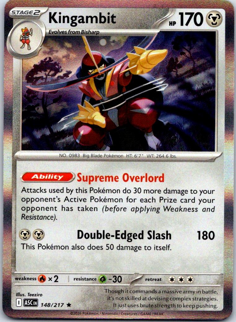 Kingambit - 148/217 - Holo - ASCENDED HEROES - Pokemon - Rare | AB06-25