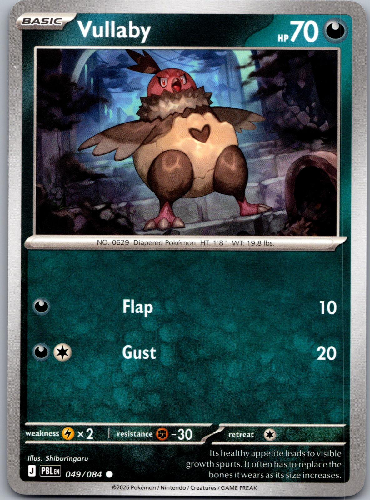 Vullaby - 049/084 - - PITCH BLACK - Pokemon - Common | AA78-32
