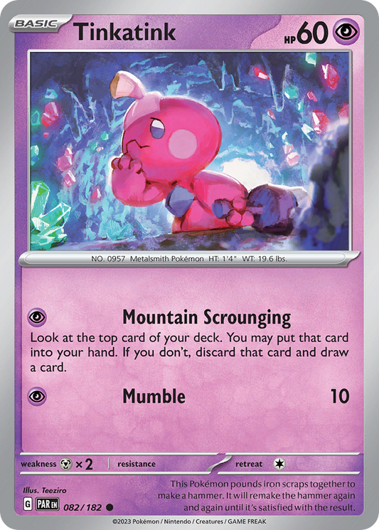 Tinkatink - 082/182 - - PARADOX RIFT - Pokemon - Common | AA51-6