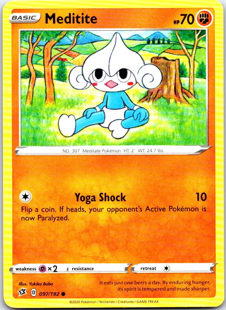 Meditite - 097/192 - - REBEL CLASH - Pokemon - Common | AB78-32
