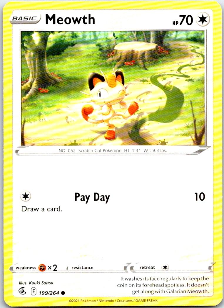 Meowth - 199/264 - - FUSION STRIKE - Pokemon - Common | AB38-16