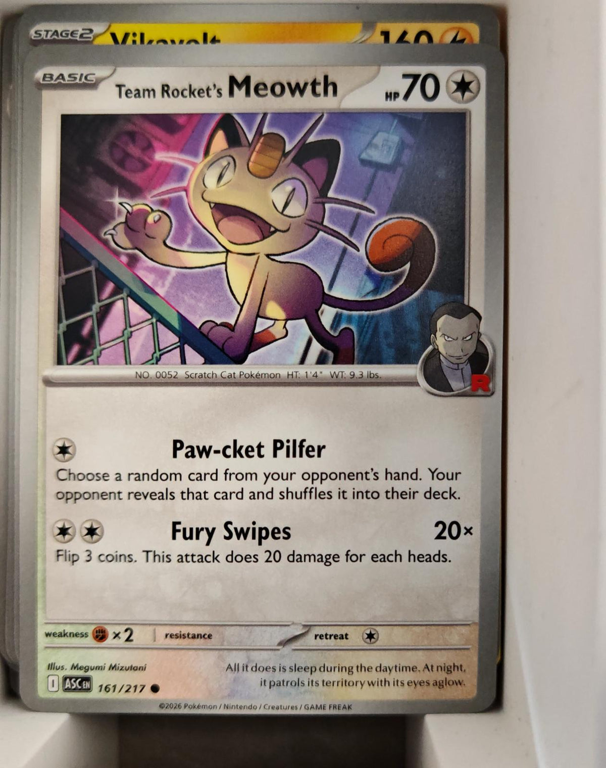 Team Rocket's Meowth - 161/217 - - ASCENDED HEROES - Pokemon - Common | AA11-93