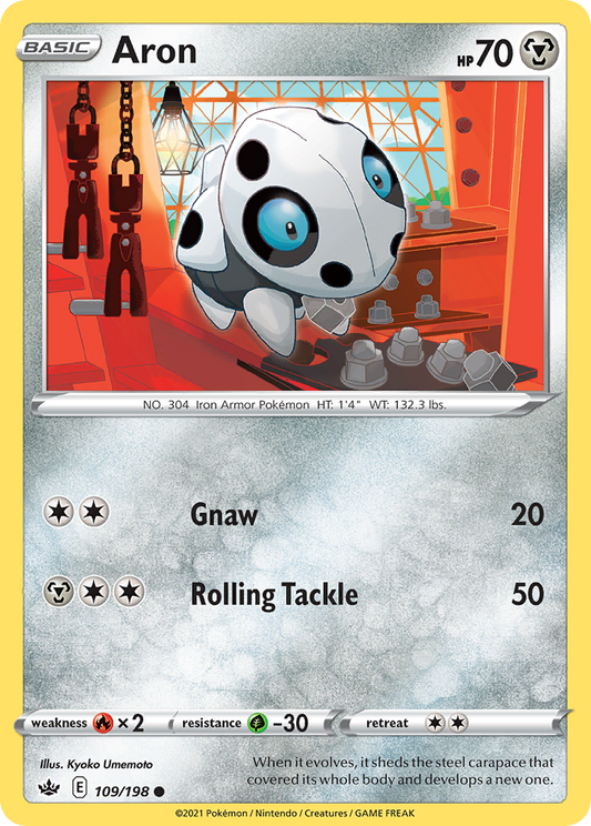 Aron - 109/198 - - CHILLING REIGN - Pokemon - Common | AA58-44