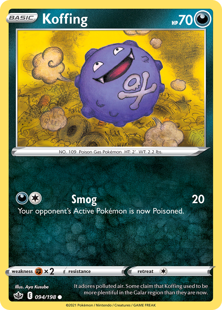 Koffing - 094/198 - Reverse Holo - CHILLING REIGN - Pokemon - Common | AA56-1