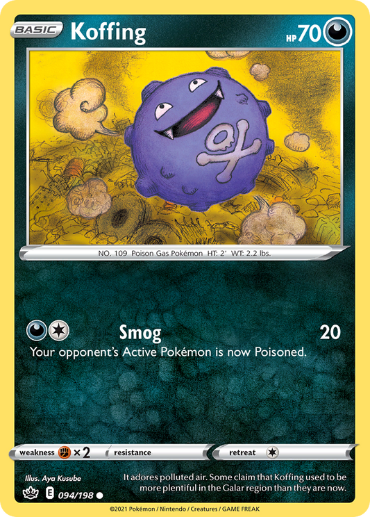 Koffing - 094/198 - Reverse Holo - CHILLING REIGN - Pokemon - Common | AA56-1