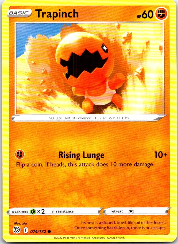 Trapinch - 074/172 - - BRILLIANT STARS - Pokemon - Common | AB67-9