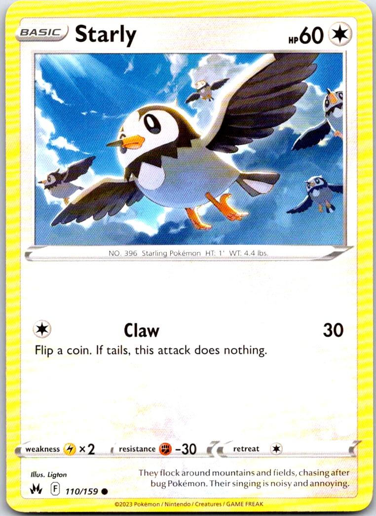 Starly - 110/159 - - CROWN ZENITH - Pokemon - Common | AA105-27