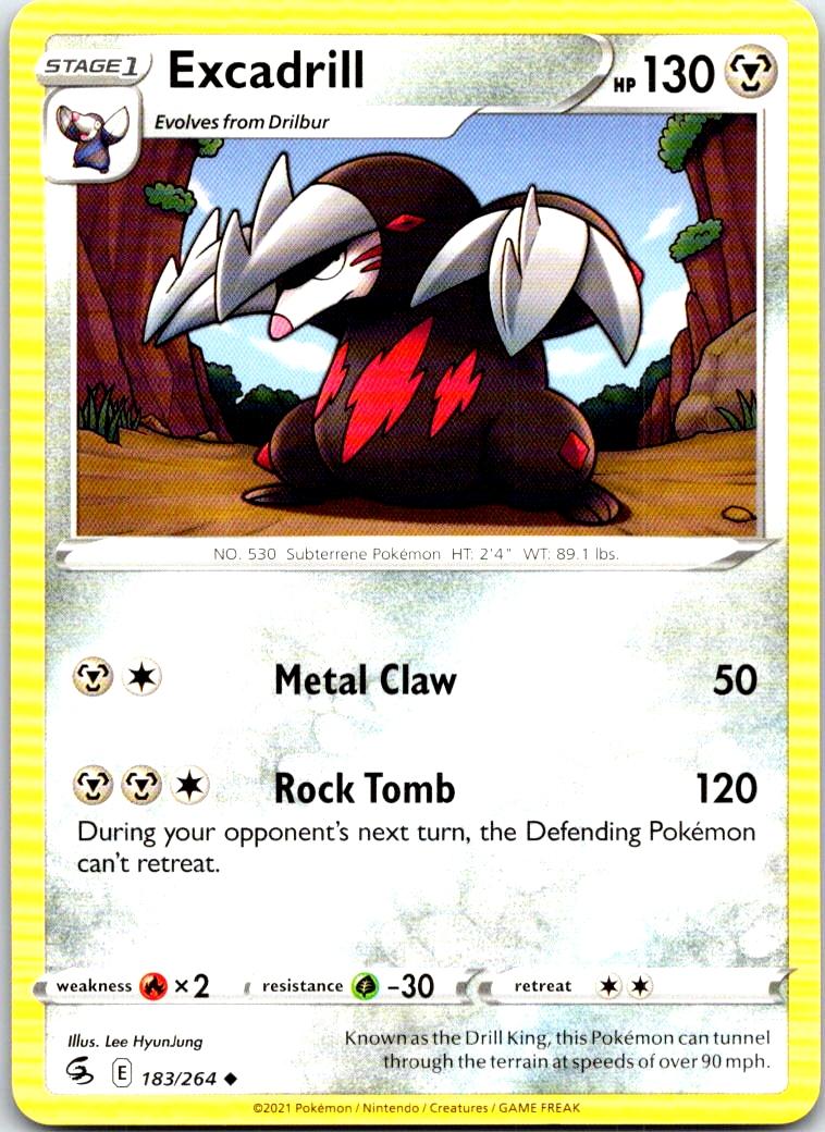 Excadrill - 183/264 - - FUSION STRIKE - Pokemon - Uncommon | AB39-44