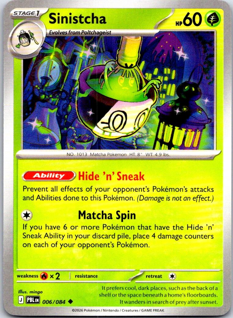 Sinistcha - 006/084 - - PITCH BLACK - Pokemon - Uncommon | AA110-32
