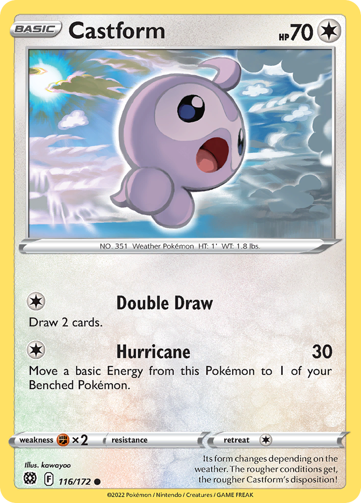 Castform - 116/172 - - BRILLIANT STARS - Pokemon - Common | AA23-48