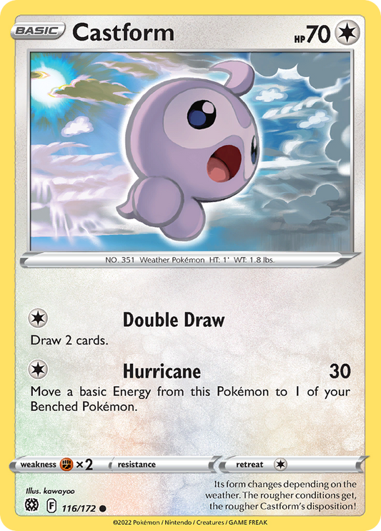 Castform - 116/172 - - BRILLIANT STARS - Pokemon - Common | AA23-48