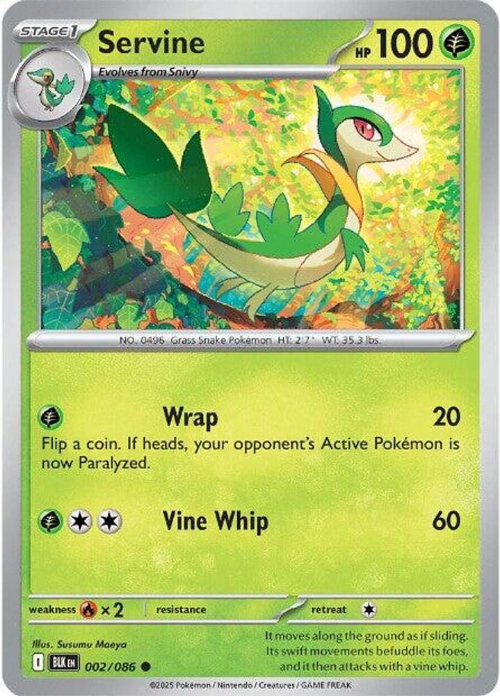 Servine - 002/086 - - BLACK BOLT - Pokemon - Common | AA47-78