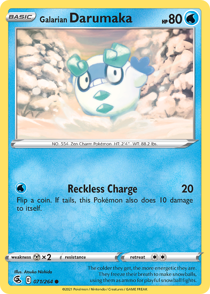 Galarian Darumaka - 071/264 - - FUSION STRIKE - Pokemon - Common | AA67-3