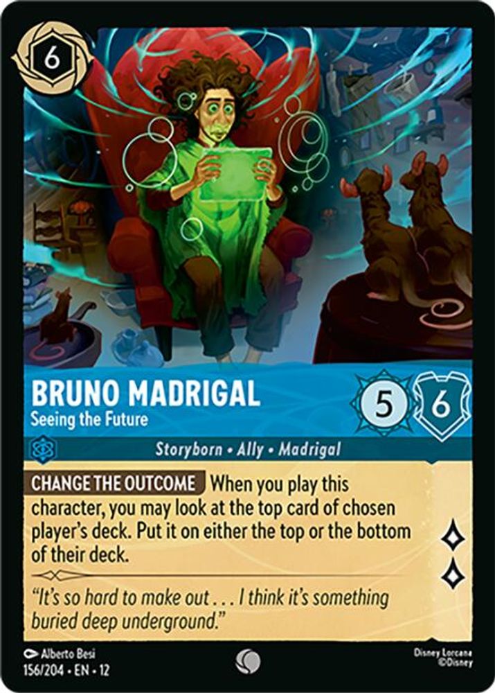 Bruno Madrigal - Seeing the Future - 156/204 - - WILDS UNKNOWN - Lorcana - | LAA02-56