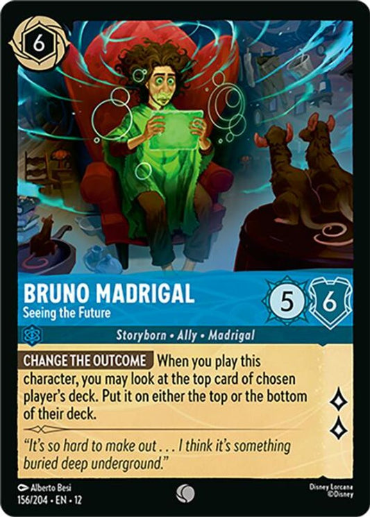 Bruno Madrigal - Seeing the Future - 156/204 - - WILDS UNKNOWN - Lorcana - | LAA03-3