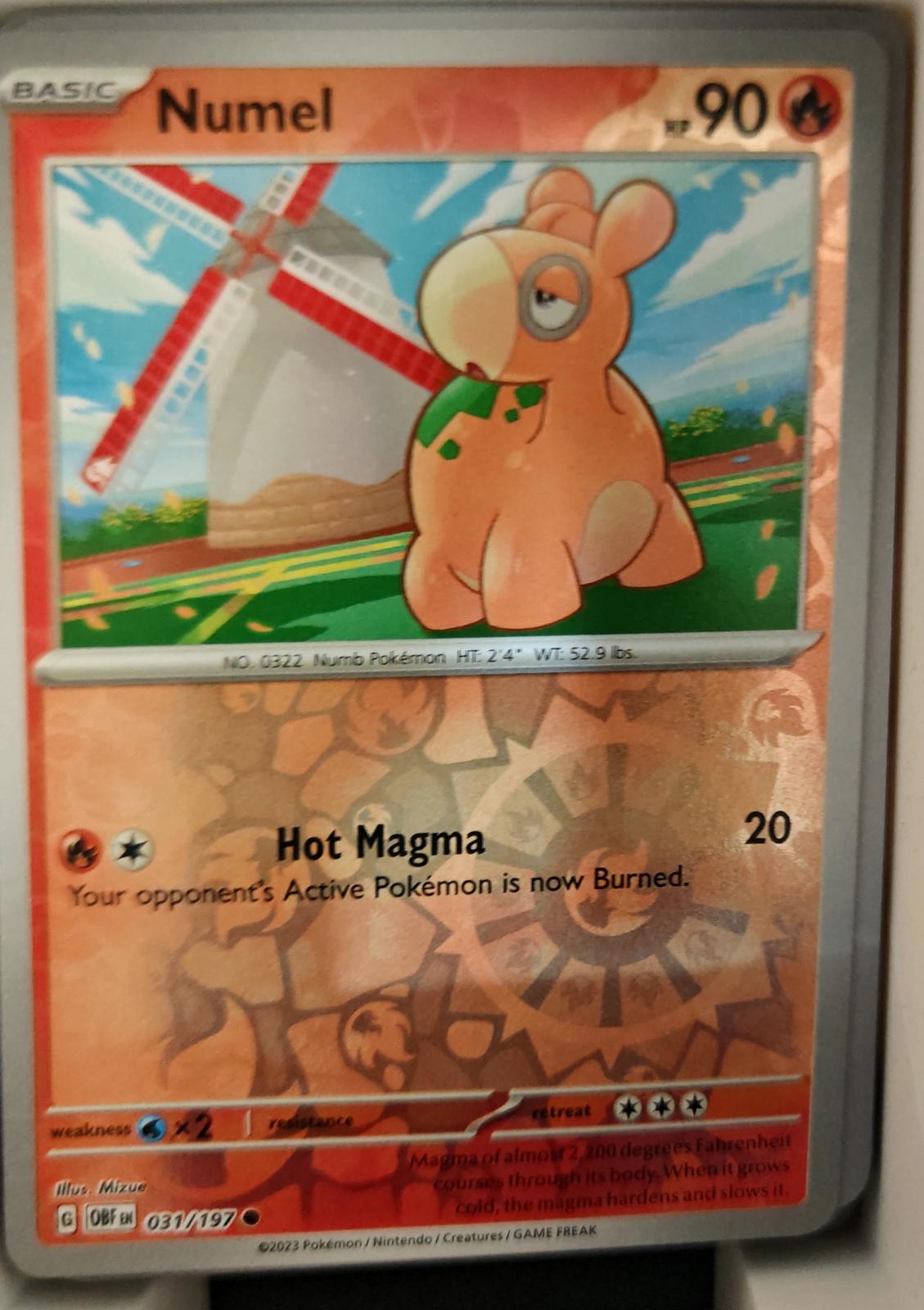 Numel - 031/197 - Reverse Holo - OBSIDIAN FLAMES - Pokemon - Common | AA18-69