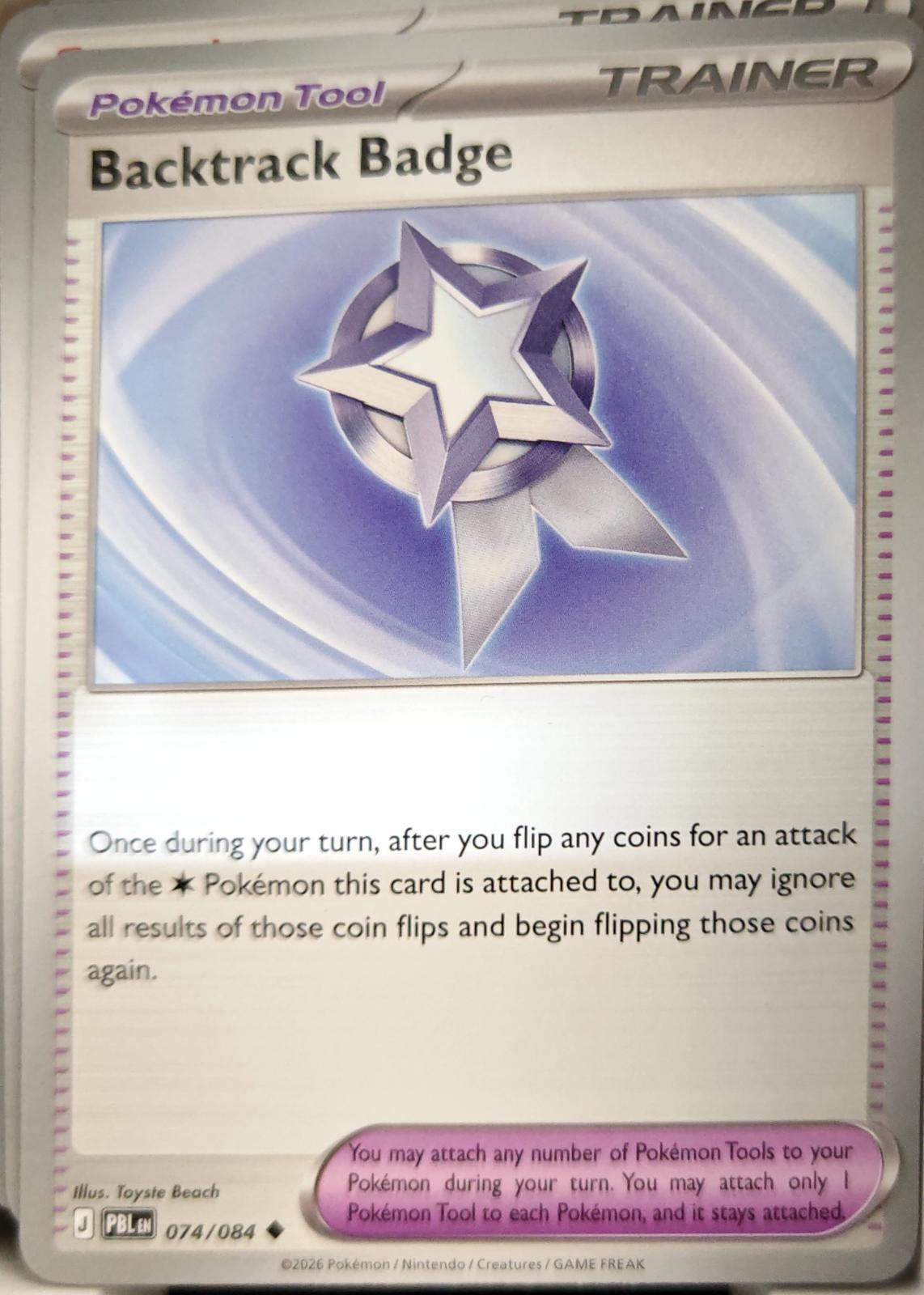 Backtrack Badge - 074/084 - - PITCH BLACK - Pokemon - Uncommon | AA15-62