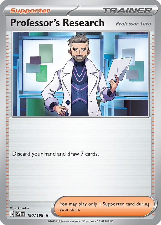 Professor's Research (Professor Turo) - 190/198 - Holo - SCARLET & VIOLET - Pokemon - | AA44-20