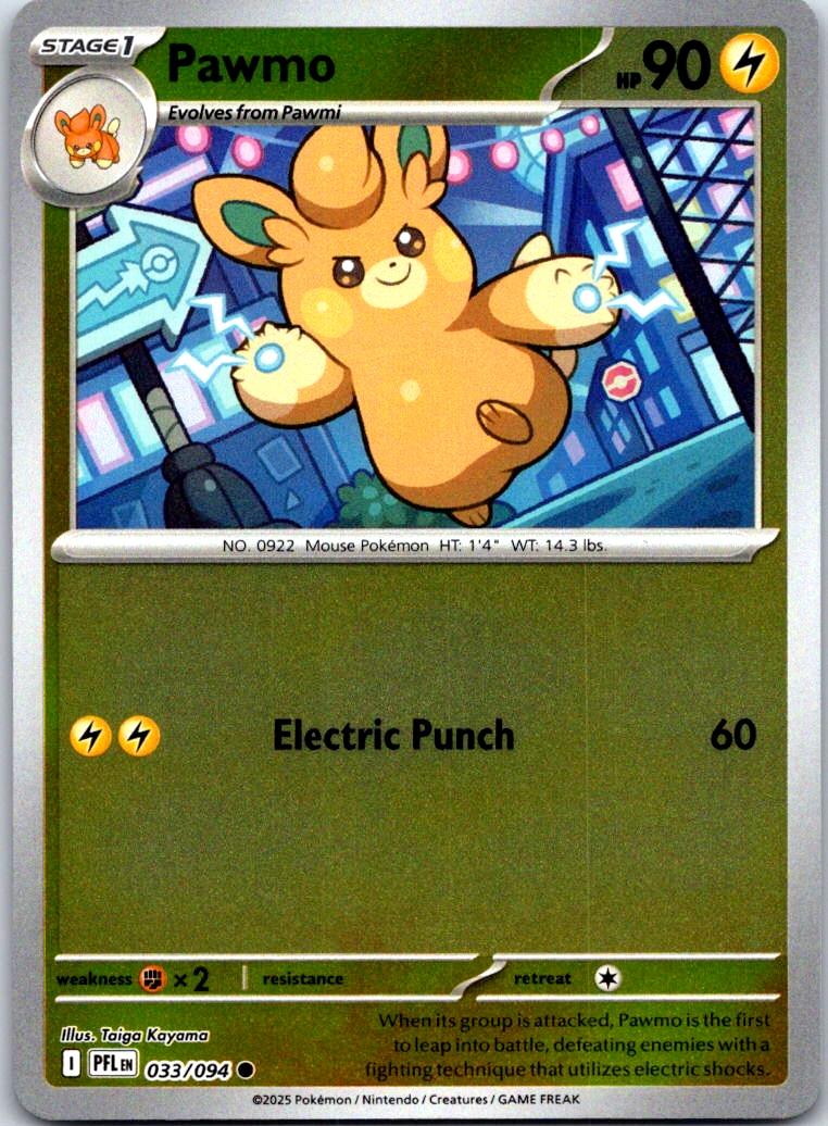 Pawmo - 033/094 - Reverse Holo - PHANTASMAL FLAMES - Pokemon - Common | AB02-11