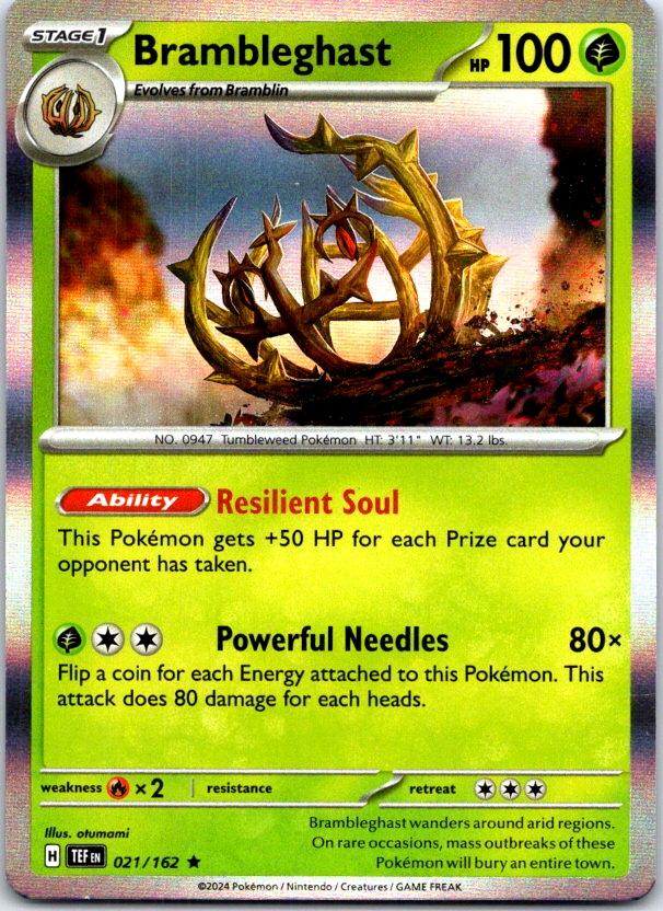 Brambleghast - 021/162 - Holo - TEMPORAL FORCES - Pokemon - Rare | AC12-16