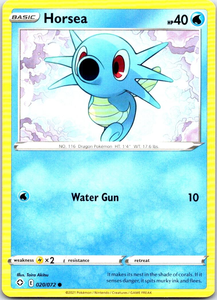 Horsea - 020/072 - - SHINING FATES - Pokemon - Common | AB51-50