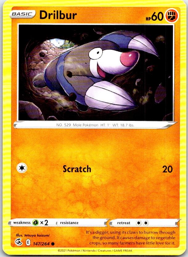 Drilbur - 147/264 - - FUSION STRIKE - Pokemon - Common | AC05-34
