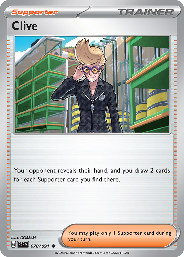 Clive - 078/091 - - PALDEAN FATES - Pokemon - Uncommon | AA40-50