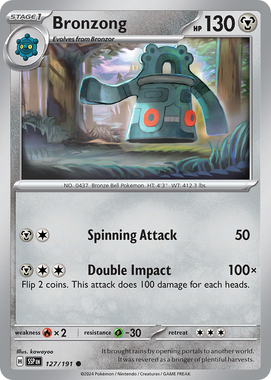 Bronzong - 127/191 - Reverse Holo - SURGING SPARKS - Pokemon - Common | AA19-6